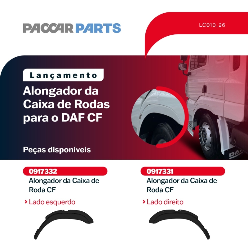 Lançamento - Alongador da Caixa de Rodas para o DAF CF